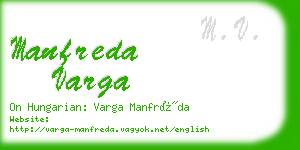 manfreda varga business card